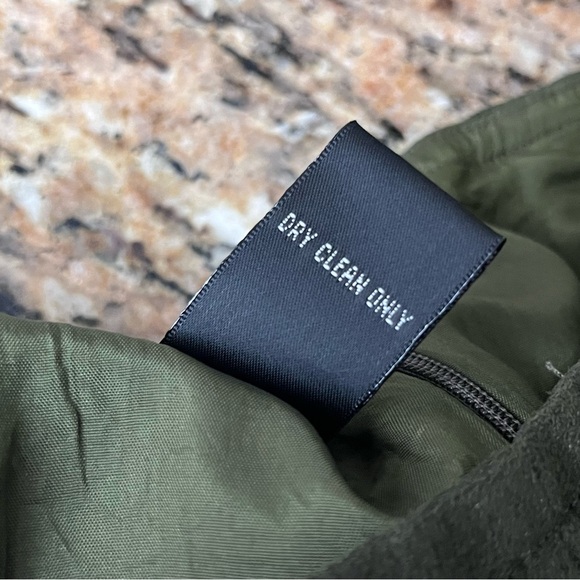 INC Vtg Y2k 90s Green Suede Midi Skirt Forest Fairy Coquette Cottegecore 8 Boho - Picture 4 of 7